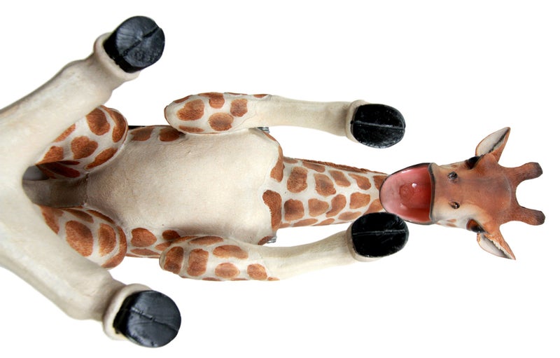 Ebros Gift Ebros Safari Tall Drink Thirsty Long Necked Giraffe Wine Bottle Holder Caddy Figurine Home Kitchen Party Hosting Decor Sculpture of Savanna Grasslands Wild Animals Giraffes Housewarming Gift (1) - Image 5